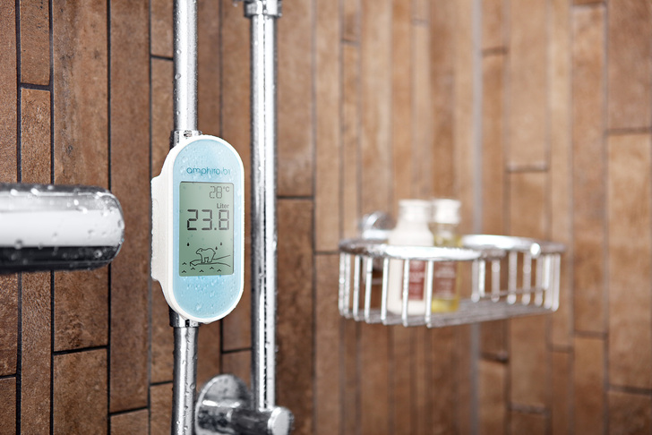 Personen, die den Wasserverbrauch beim Duschen sahen, verbrauchten weniger Energie — auch wenn sie dadurch kein Geld sparten. - Amphiro AG - © Amphiro AG
