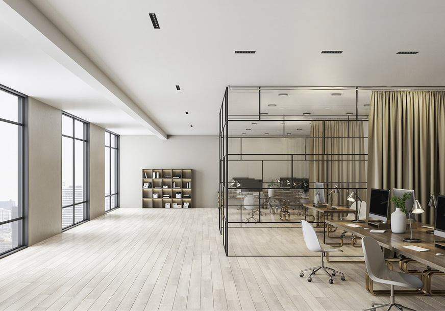 Die Einbauleuchte Beo sorgt zu Gruppen angeordnet für ein aufgelockertes Erscheinungsbild.