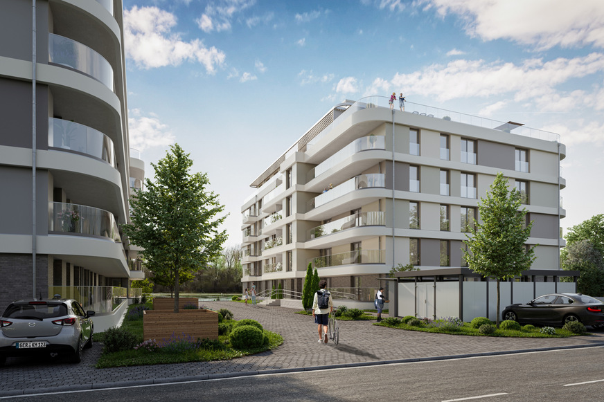 Die Gebäude im Werftquartier sollen an ein kaltes Nahwärmenetz angeschlossen werden, welches das Abwasser der Kläranlage als Wärmequelle nutzt. Der Wärmebedarf der Gebäude wird dann über dezentrale Wärmepumpen gedeckt.