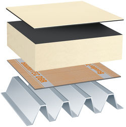 Hochwertiger typischer Leichtdach-­Aufbau auf Trapezblech.