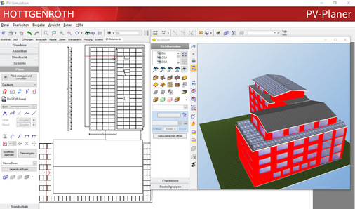 Photovoltaik-Dachbelegung mit dem PV-Planer - © Hottgenroth Software AG