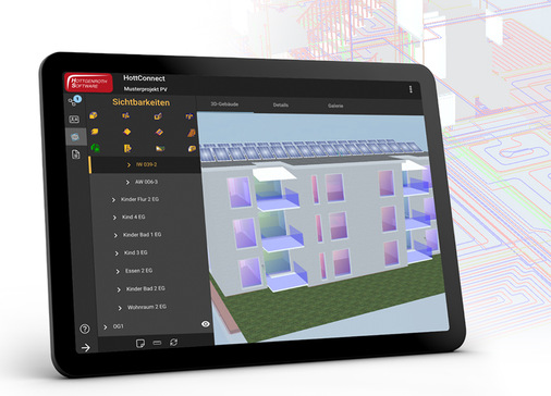 3D-Gebäude-Darstellung in HottConnect  - © Hottgenroth Software AG