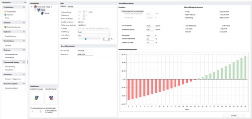 Photovoltaik-Schnellbetrachtung mit dem neuen Software Tool PV-Berater - © Hottgenroth Software AG