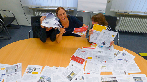 Manchmal war die Suche nach der besten Idee wahrlich zum Blätter raufen – indes ging den drei Gebbies während des Relaunchs die gute Laune nie verloren.