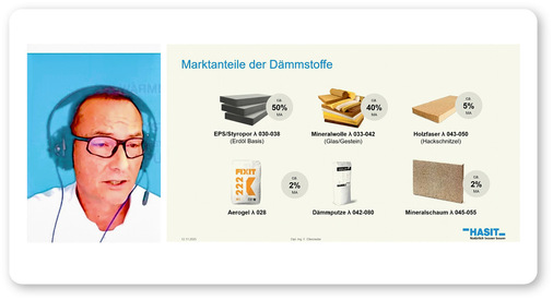 Florian Ellenrieder, Produktmanager bei Hasit, empfahl die Dämmputze seines Unternehmens als Alternative zu Dämmplatten.