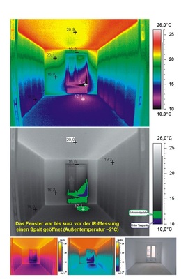 ...oder schimmelpilzgefährdete Stellen erkennen - © Flir
