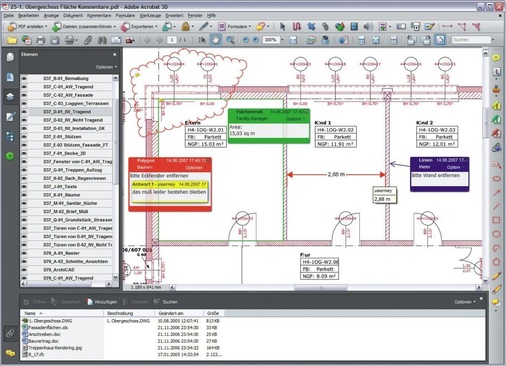 Für das papierlose Korrigieren oder Kommentieren von 2D-Plänen oder Dokumenten hat sich PDF längst etabliert