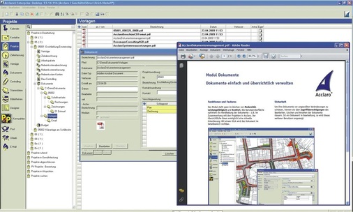 Neben Dokumenten können natürlich auch Pläne und Grafiken ­projektbezogen verwaltet werden