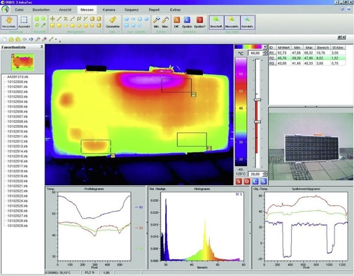5 Auswertungssoftware hilft bei der Optimierung der Thermogramme und deren Zusammenstellung zu aussagekräftigen Berichten.