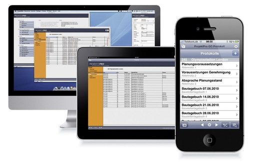 Immer wichtiger ist ein kontinuierlicher Abgleich von Büro- und Baustellendaten — deshalb sollte die Software auch auf ­mobilen Rechnern oder Smartphones lauffähig sein. - © Mair pro
