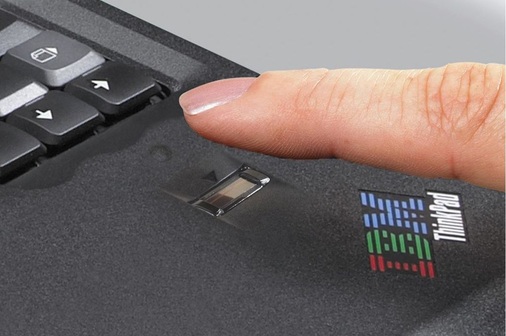 Trägt auch zur IT-Sicherheit bei: ein Fingerprint-Sensor verhindert unautorisierten PC-/Datenzugriff. - © IBM/Lenovo
