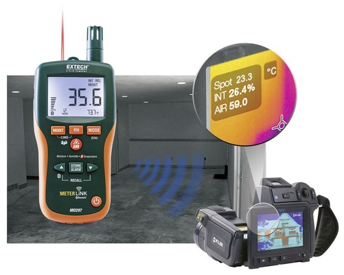 5 Zu den nützlichen Zusatzfunktionen gehört die Funkübertragung von Messwerten, hier eines Feuchtefühlers …