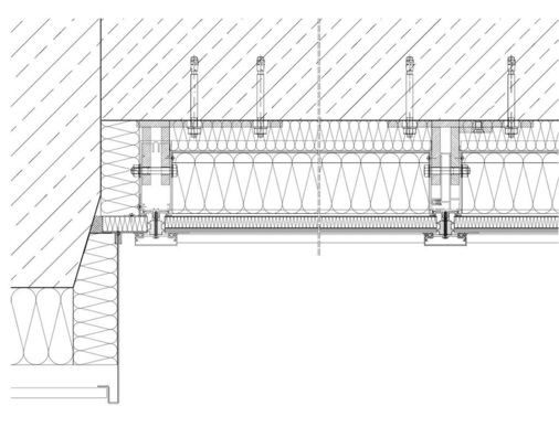 5 Horizontalschnitt durch die PfostenRiegel-Fassade, M 1:10