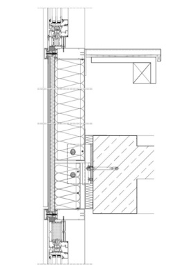 4 Vertikalschnitt durch die Pfosten-Riegel-Fassade, M 1:10