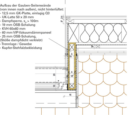 <p>
<span class="GVAbbildungszahl">3</span>
 Horizontalschnitt durch die Seitenwange der Gaube, M 1:20.
</p>