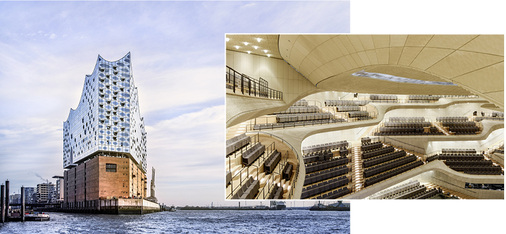 <p>
</p>

<p>
<span class="GVAbbildungszahl">1</span>
 Herzstück des neuen Wahrzeichens von Hamburg, der Elbphilharmonie, ist der Große Konzertsaal, dessen „weiße Haut“ für eine glasklare und perfekte Akustik sorgt. 
</p> - © Foto Elphi: Thies Rätzke / Foto Konzertsaal: Michael Zapf

