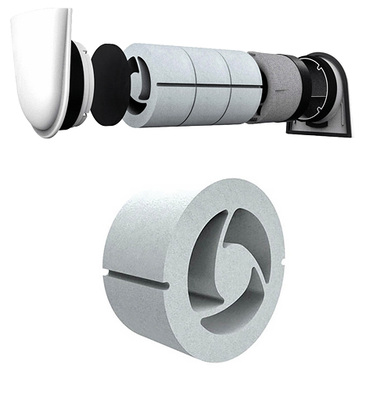 



Das Schalldämmelement besteht aus drei kürzbaren Ringen, sodass es an die jeweilige Wandstärke angepasst werden kann. Die drei vorgestanzten Kammern in jedem Ring lassen sich je nach Volumenstrom- und Schallanforderung flexibel öffnen.
