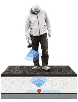 



Die ILOS-Flachdach-Dämmplatte von Isobouw erkennt durch den integrierten HUM-ID-Sensor Nässe und stehendes Wasser in der Flachdachkonstruktion. Das Auslesen der Sensoren erfolgt mittels Scanner und Smartphone-App. 
