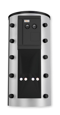 



Die Wärmepumpenspeicher sind mit einem Nennvolumen von 828 bzw. 929 l erhältlich. Beide Varianten kommen mit einer Stellfläche von 1 m² aus.
