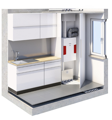 
In Schranknischen oder Abstellräumen lässt sich das Lüftungsgerät praktisch unsichtbar unterbringen. 



