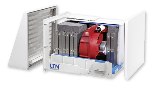 





Für die Wärmerückgewinnung sind im LTM Thermo-Lüfter Aluminium-Wärmespeicher integriert.

