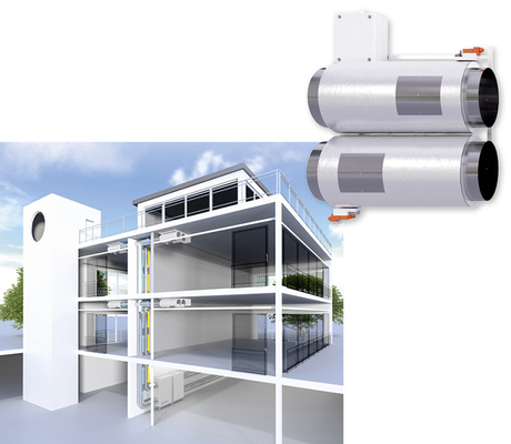 



Die Smart Box 400 eignet sich für Großraumbüros, Shop-in-Shop-Systeme oder auch Versammlungsräume – also für alle Räumlichkeiten, in denen größere Luftströme benötigt werden.
