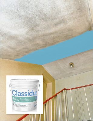 



Classidur RenoPerfect isoliert Nikotin, Ruß- und trockene Wasserflecken. Gleichzeitig können Wände und Decken in Pastellfarbtönen gestaltet und mit dem tiefmatten Finish aufgewertet werden.
