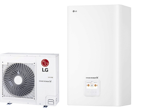 <p>
</p>

<p>
Das neueste Modell der Therma V-Produktlinie wird mit dem Kältemittel R32 betrieben. 
</p> - © LG Air Conditioning

