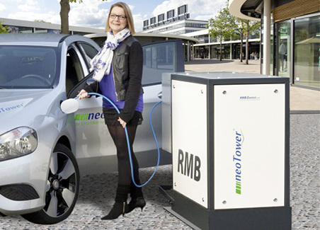 



Per Elektrofahrzeugladetaste können beispielsweise elektrische Firmen-Fuhrparks versorgt werden.
