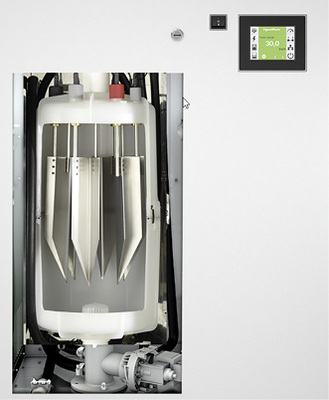 
Beim Elektroden-Dampfluftbefeuchter wird an Elektroden, die in „normales Leitungswasser“ tauchen, eine Wechselspannung angelegt, um das Wasser zu erhitzen, bis es verdampft. In der Anschaffung sind sie kostengünstig, sie benötigen jedoch regelmäßige Wartung.



