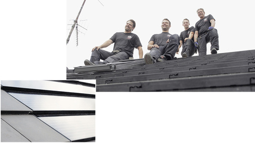 



Eines der ersten deutschen Referenzobjekte mit dem Planum PV Solarziegel wurde vom Gladbecker Dachdecker- und Spenglermeisterbetrieb Gude 
Bedac
hungen eingedeckt. Der Bauherr des Einfamilienhauses hat sich aufgrund der gefälligen, in die Fläche integrierten Optik für den Solarziegel entschieden.
