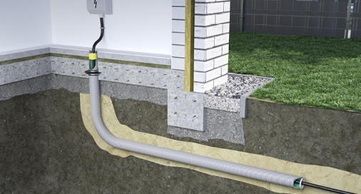 



Das neue Kabu-FESH Set Elektro B von den Fränkischen Rohrwerken enthält alle Komponenten, die es für eine druckwasserdichte Hauseinführung nicht unterkellerter Gebäude braucht.

