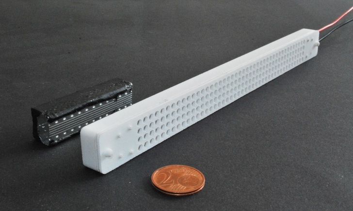 Konventioneller Spacer (links) und EAP-Spacer. - Fraunhofer LBF