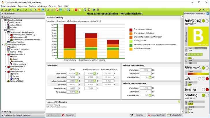 Mein Sanierungsfahrplan - Wirtschaftlichkeit - © Envisys
 Mein Sanierungsfahrplan - Wirtschaftlichkeit - Envisys