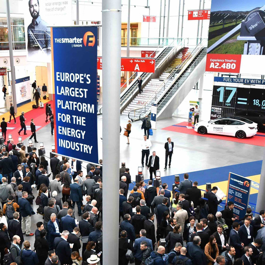 The smarter E Europe findet mit ihren 4 Einzelmessen (Intersolar Europe, ees Europe, Power2Drive Europe und EM-Power) vom 09. bis 11. Juni 2021 auf der Messe München statt. - © Solar Promotion GmbH
 The smarter E Europe findet mit ihren 4 Einzelmessen (Intersolar Europe, ees Europe, Power2Drive Europe und EM-Power) vom 09. bis 11. Juni 2021 auf der Messe München statt.