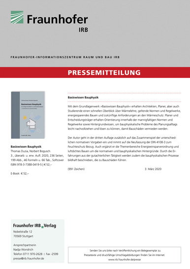 © Bild: Fraunhofer IRB Verlag