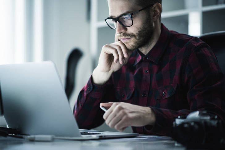 Young man working in the office