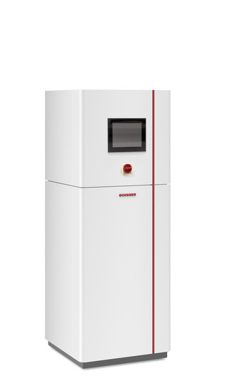 Je nach Modell stellt die Wärmepumpe Heizleistungen zwischen 30 und 139 kW im Betriebspunkt W40/W80 bereit. Durch kaskadieren lassen sich Leistungsbereiche bis 390 kW abdecken.