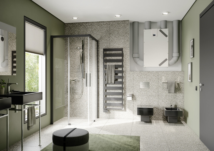 Mit den Lüftungsgeräten x-well F130 und x-well F150 lässt sich eine zentrale Wohnraumlüftung mit Wärmerückgewinnung einfach nachrüsten.