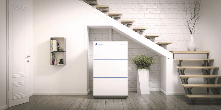 Die Brennstoffzelle Sunfire-Home kann den elektrischen und thermischen Grundbedarf eines Einfamilienhauses decken.