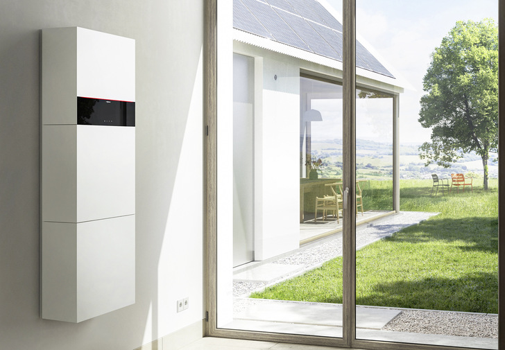 Der Vitocharge speichert Strom aus Brennstoffzellensystemen oder Photovoltaikanlagen.