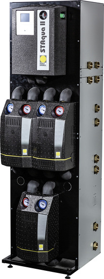 Als steckfertige Einheit mit installierten Heizgruppen und verdrahteter Regelung ist die Wärmezentrale Vario Tower TW rasch angeschlossen.