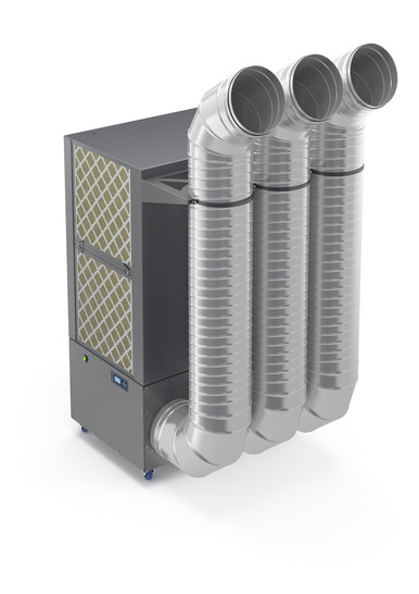 Der Qlean Air FS 90 lässt sich beispielsweise in Lager- und Produktions­hallen oder in Logistikterminals einsetzen.