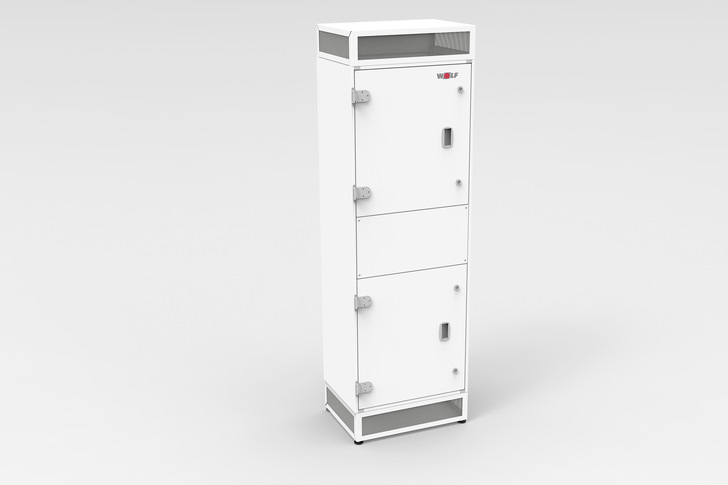 Beim Air Purifier steigert ein Booster die Luftzirkulation.