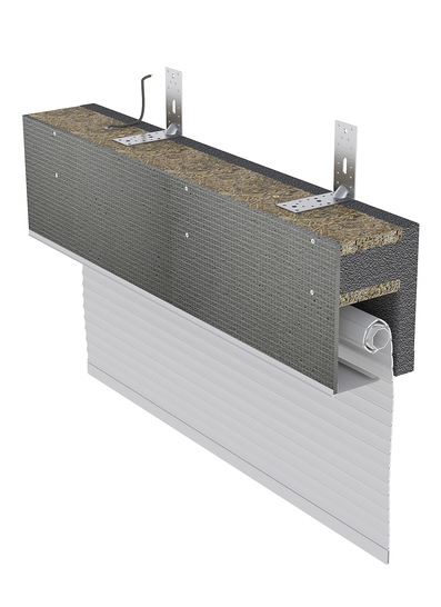 Der neue Rollladenkasten von Joma lässt sich wärme­brückenfrei in Wärmedämmverbundsysteme integrieren.