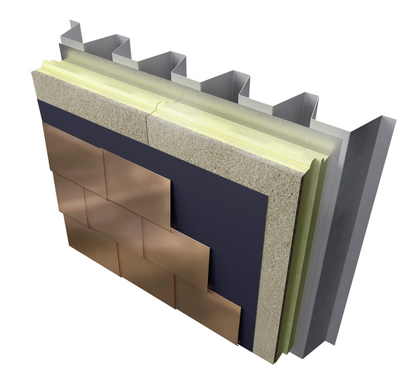 Die Puren LivingBoard ist eine Verbunddämmplatte aus beidseitig mit Reinaluminium beschichteten Polyurethan und oberseitiger Beplankung aus 22 mm LivingBoard. Das Dachdämmsystem erspart einen zweischaligen Dachaufbau zum Beispiel bei Metall- oder Schindeldeckung.