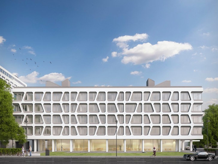 Bestandserhaltung statt Abriss: Im Arabellapark in München-Bogenhausen bauen die ArchitektInnen von CSMM ein Bürogebäude aus den späten 1970er-Jahren in ein Hotel um.