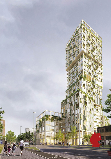 Etwa 60 Prozent der Nutzfläche des WoHo ist für das Wohnen vorgesehen – darunter Wohnformen für soziale Träger wie betreutes Wohnen von Jugendlichen und Demenz-erkrankten, aber auch Studentenstudios und sogenannte „Jokerzimmer“ für kurzfristigen Wohnbedarf.