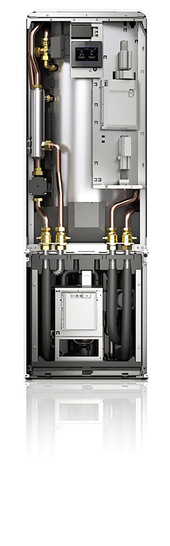 Bei der Compress 7800i LW-Wärmepumpe lässt sich die Kältekreisbox für Wartungsarbeiten aus dem Wärmepumpen-Gehäuse nehmen.