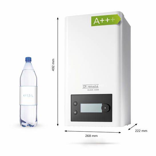 Das Innenmodul der Split-Wärmepumpe Elga Ace ist 492 mm hoch.
